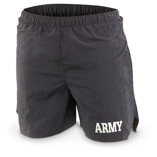 NEW US ARMY PT SHORTS 3XL SWIM TRUNKS BLACK/SILVER GYM SHORT XXX-LARGE 3XL