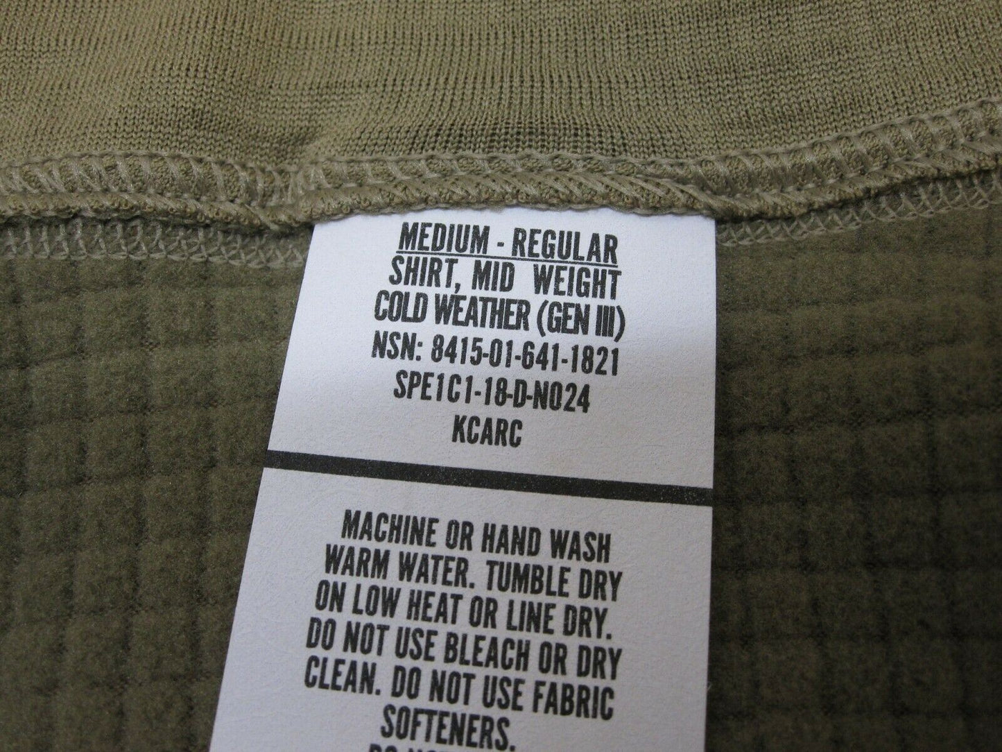 NEW GEN III ARMY OCP WAFFLE TOP MEDIUM/REG GRID FLEECE MID-WEIGHT SHIRT LEVEL 2