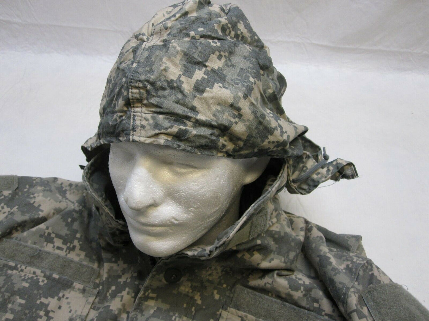 USGI Army ACU digital M-65 field jacket in medium/long size, UCP camouflage, cold weather coat by Centex Military Gear.