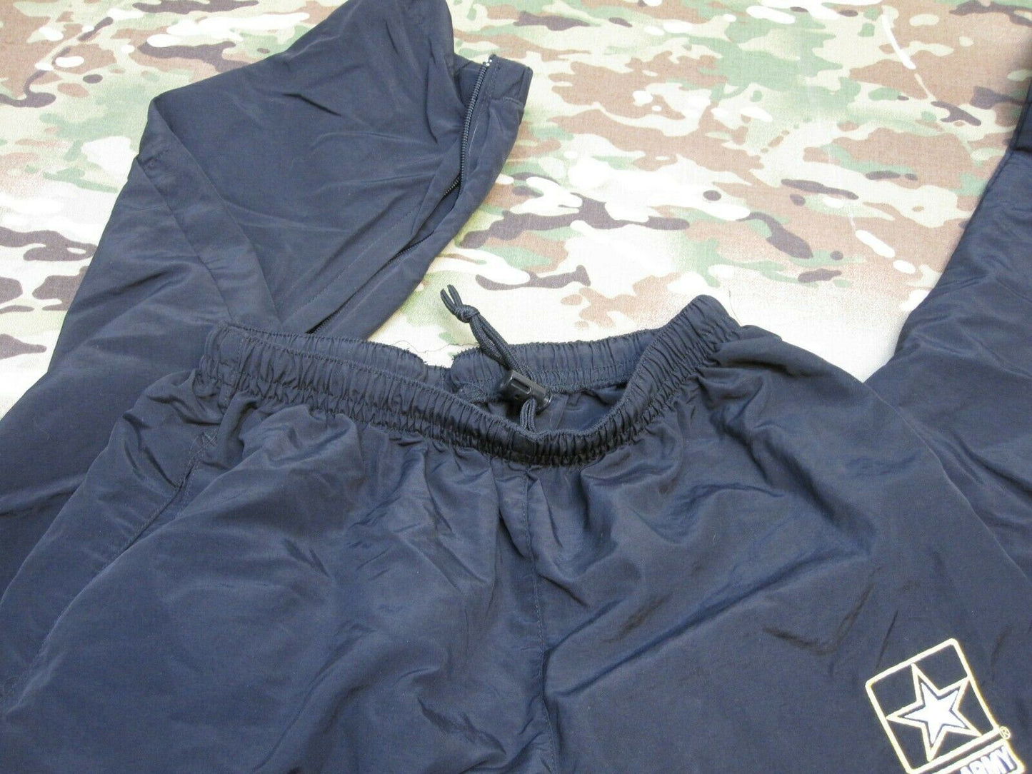 US ARMY LOGO BLACK YELLOW/GOLD PT PANTS COLD WEATHER BOTTOMS PTs TROUSER (Used) - Centex Military Gear