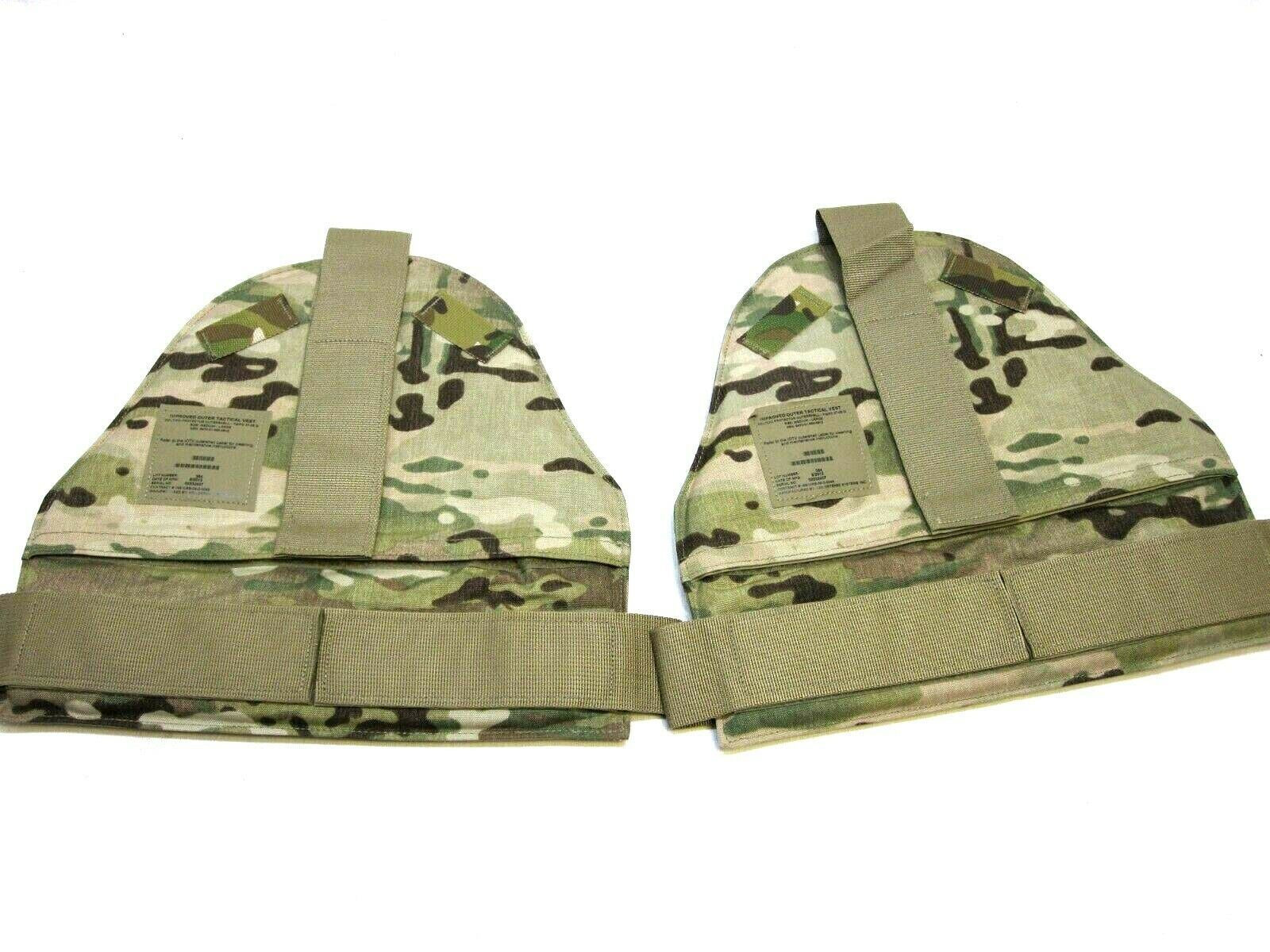 Centex Military Gear Army OCP Multicam DAPS shoulder protection, Medium-Large, Level IIIA body armor accessory on display.