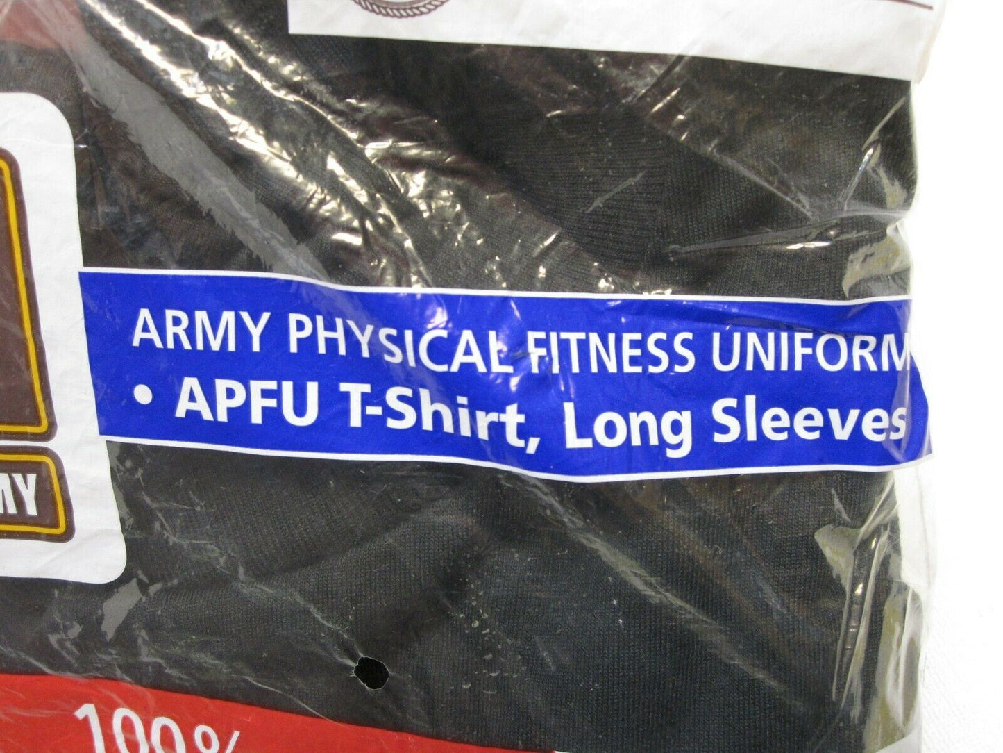 (1) NEW IN PACKAGE US ARMY BLACK GOLD YELLOW LONG SLEEVE PT SHIRT MEDIUM TOP