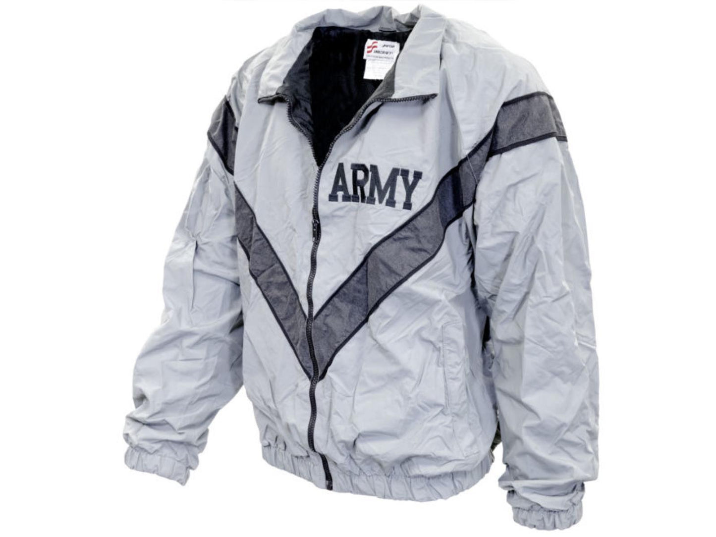 USED US ARMY GREY REFLECTIVE PT JACKET FITNESS UNIFORM COAT WIND BREAKER WARM-UP - Centex Military Gear