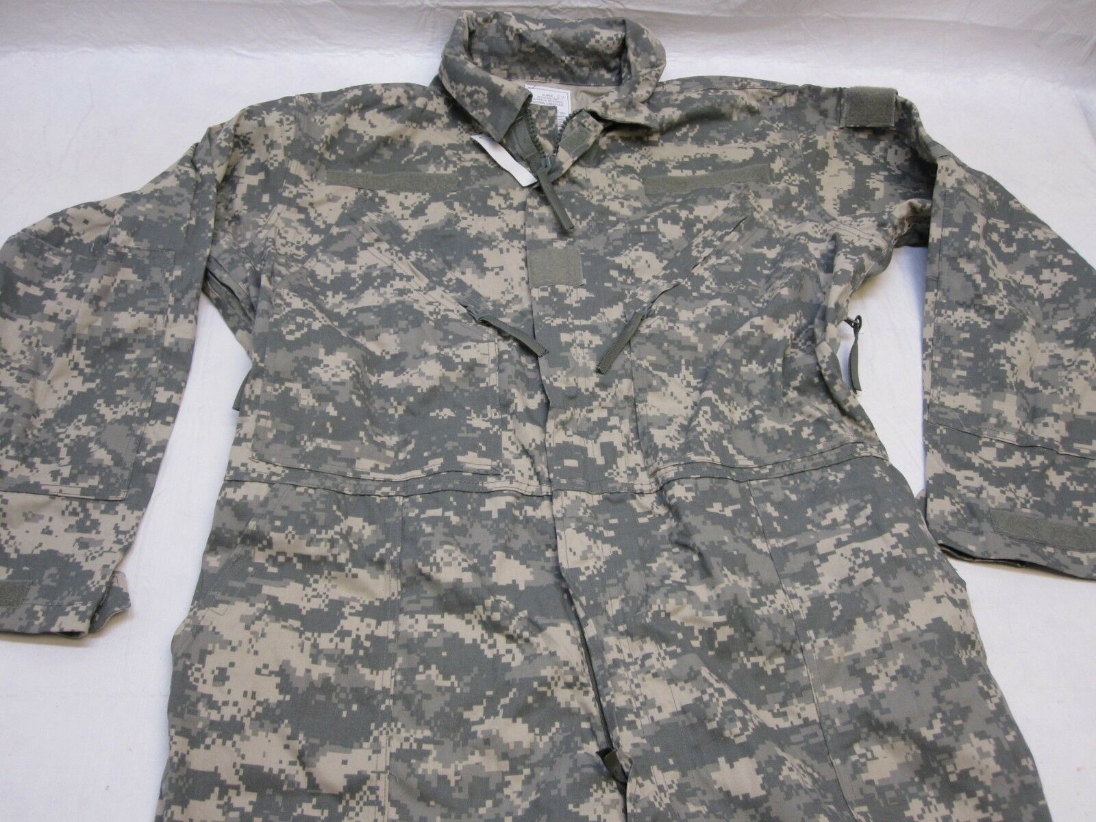 Large UCP Type III mechanic coveralls in ACU digital camo, military issue by Centex Military Gear.