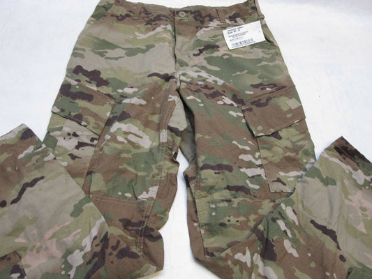 Multicam OCP Scorpion pants by Centex Military Gear, flame-resistant trousers in medium/long size, displayed flat.