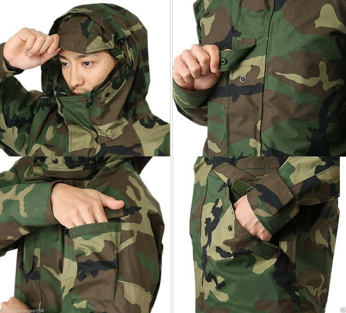 USED ARMY ISSUE WOODLAND BDU GORE-TEX JACKET WET/COLD WEATHER PARKA MEDIUM-LONG - Centex Military Gear