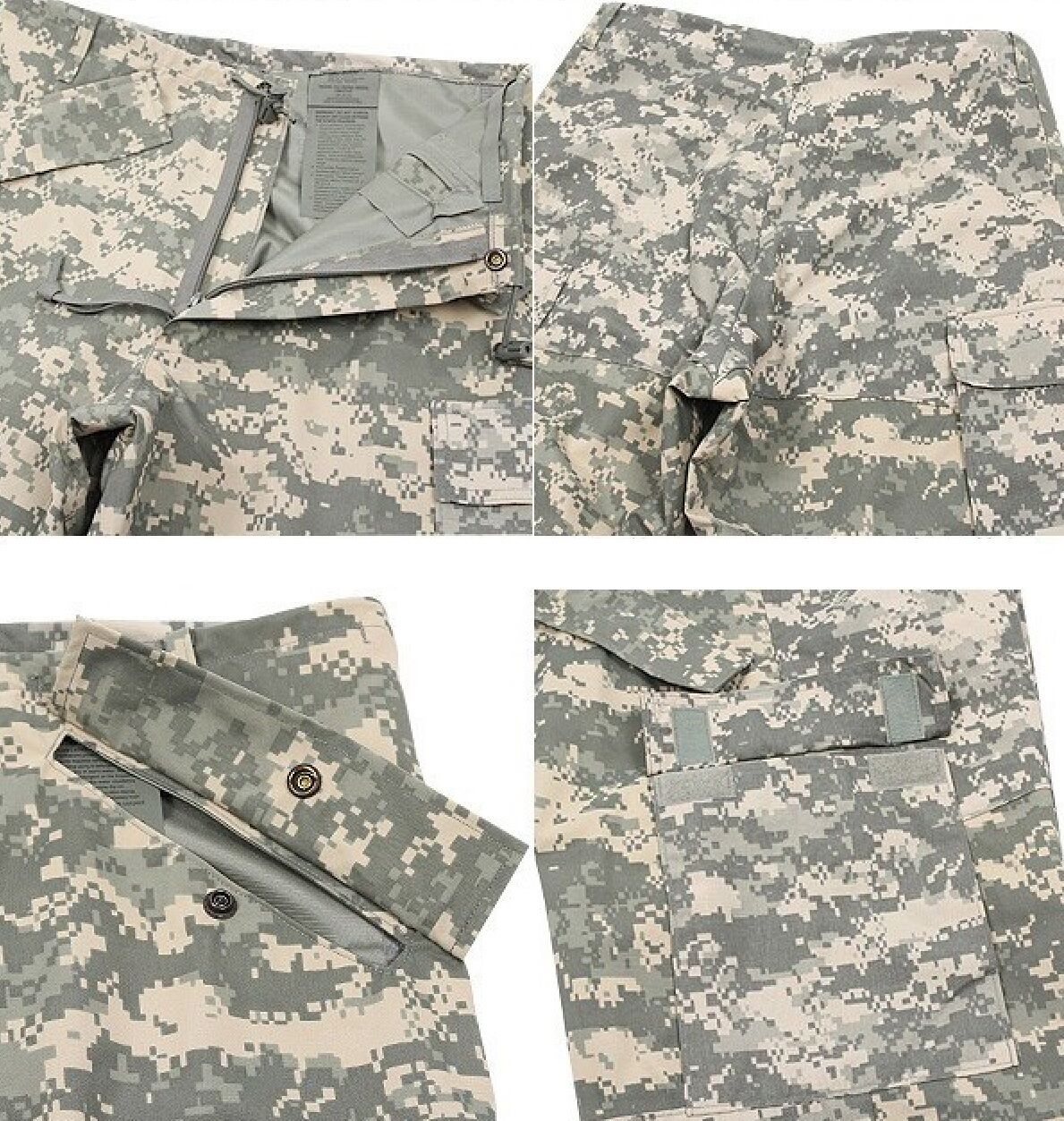 Centex Military Gear ACU digital Gore-Tex cold/wet weather trousers in large/regular size, showcasing camo pattern and design.