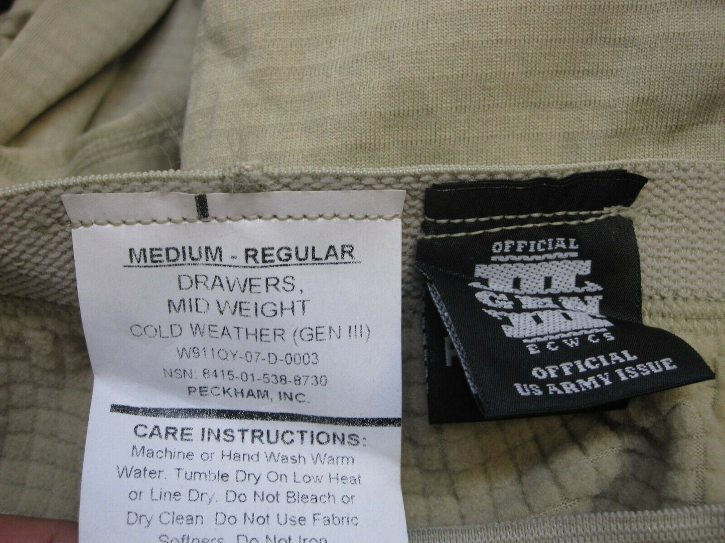 NEW GEN III TAN POLARTEC MID-WEIGHT LEVEL 2 GRID FLEECE WAFFLE PANTS MEDIUM/REG - Centex Military Gear