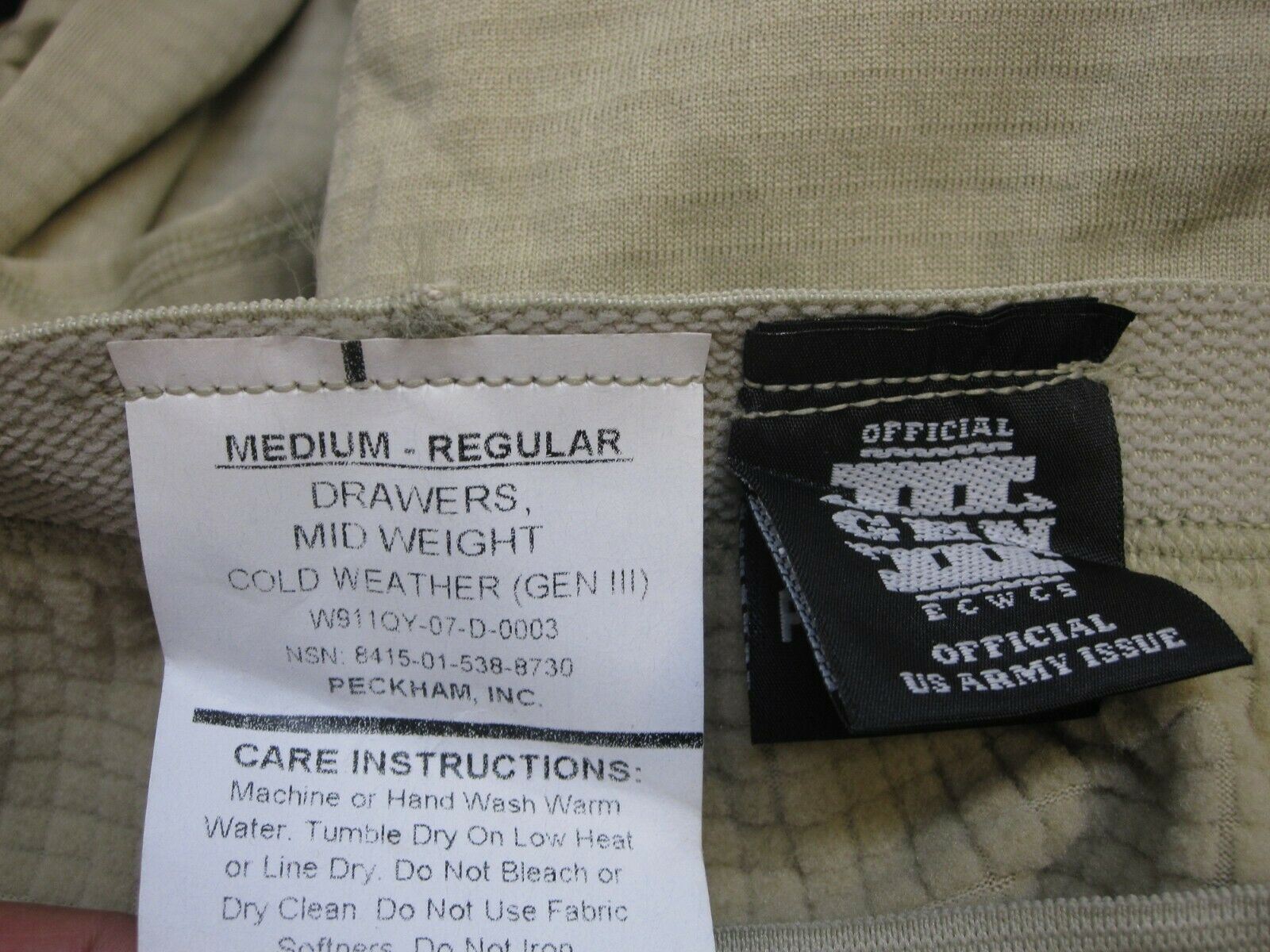 NEW GEN III TAN POLARTEC MID-WEIGHT LEVEL 2 GRID FLEECE WAFFLE PANTS MEDIUM/REG - Centex Military Gear