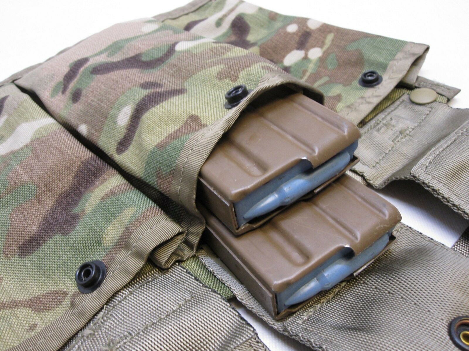 Centex Military Gear OCP Multicam 6 magazine pouch for 30 round 5.56/.223 magazines, featuring durable bandoleer design.