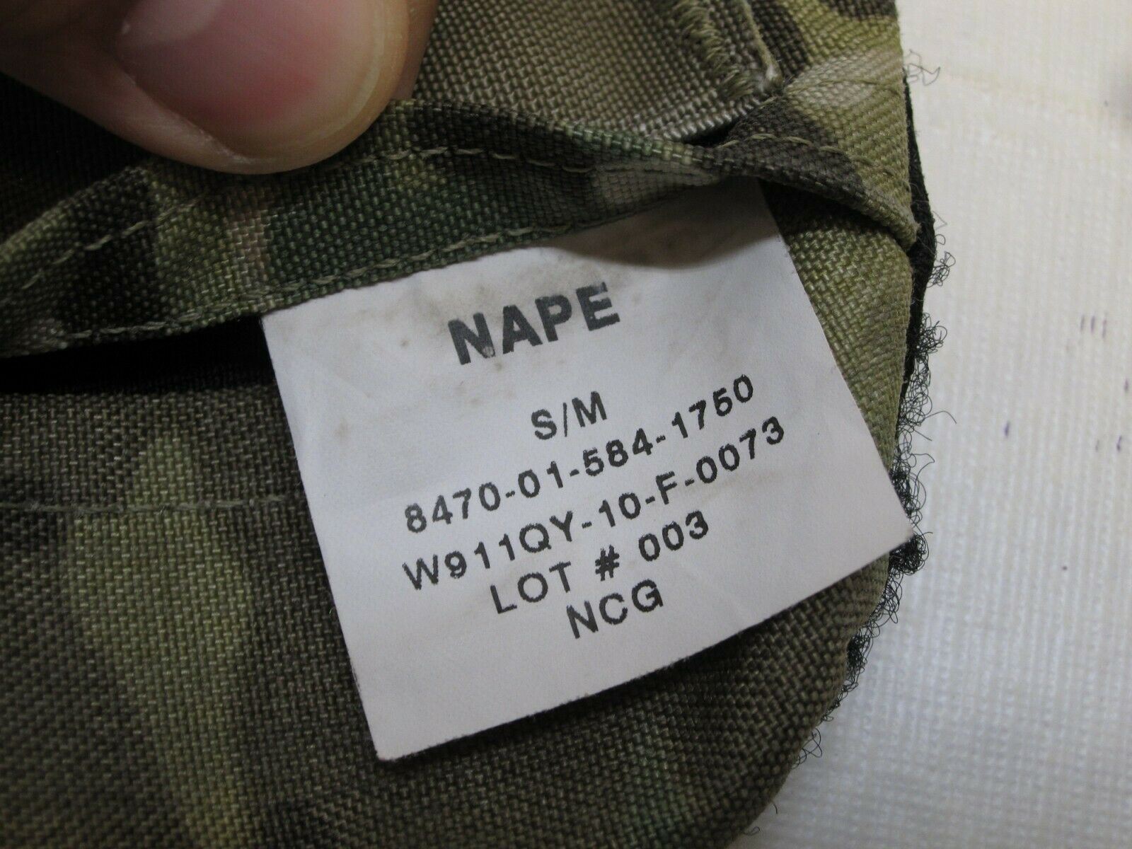 MULTICAM KDH COMBAT HELMET NAPE PAD SMALL/MEDIUM MADE W/ KEVLAR 8470-01-584-1750 - Centex Military Gear