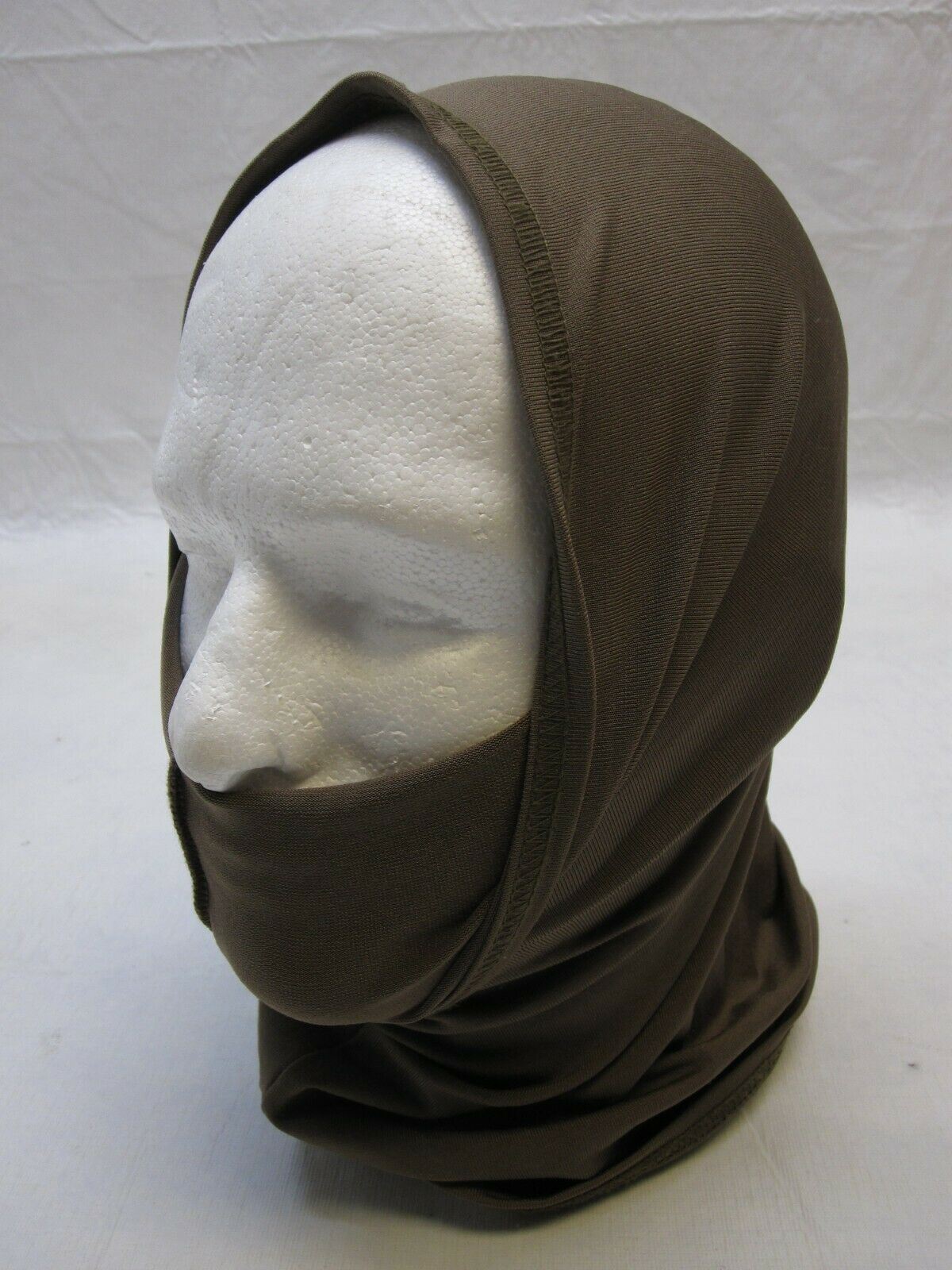 Brown USGI military neck gaiter face warmer by Centex Military Gear, made of poly material, designed for warmth and comfort.