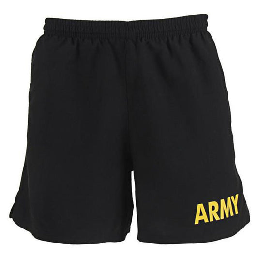 NEW US ARMY BLACK-YELLOW LETTERS PT SHORTS SWIM TRUNKS PHYSICAL TRAINING SHORT