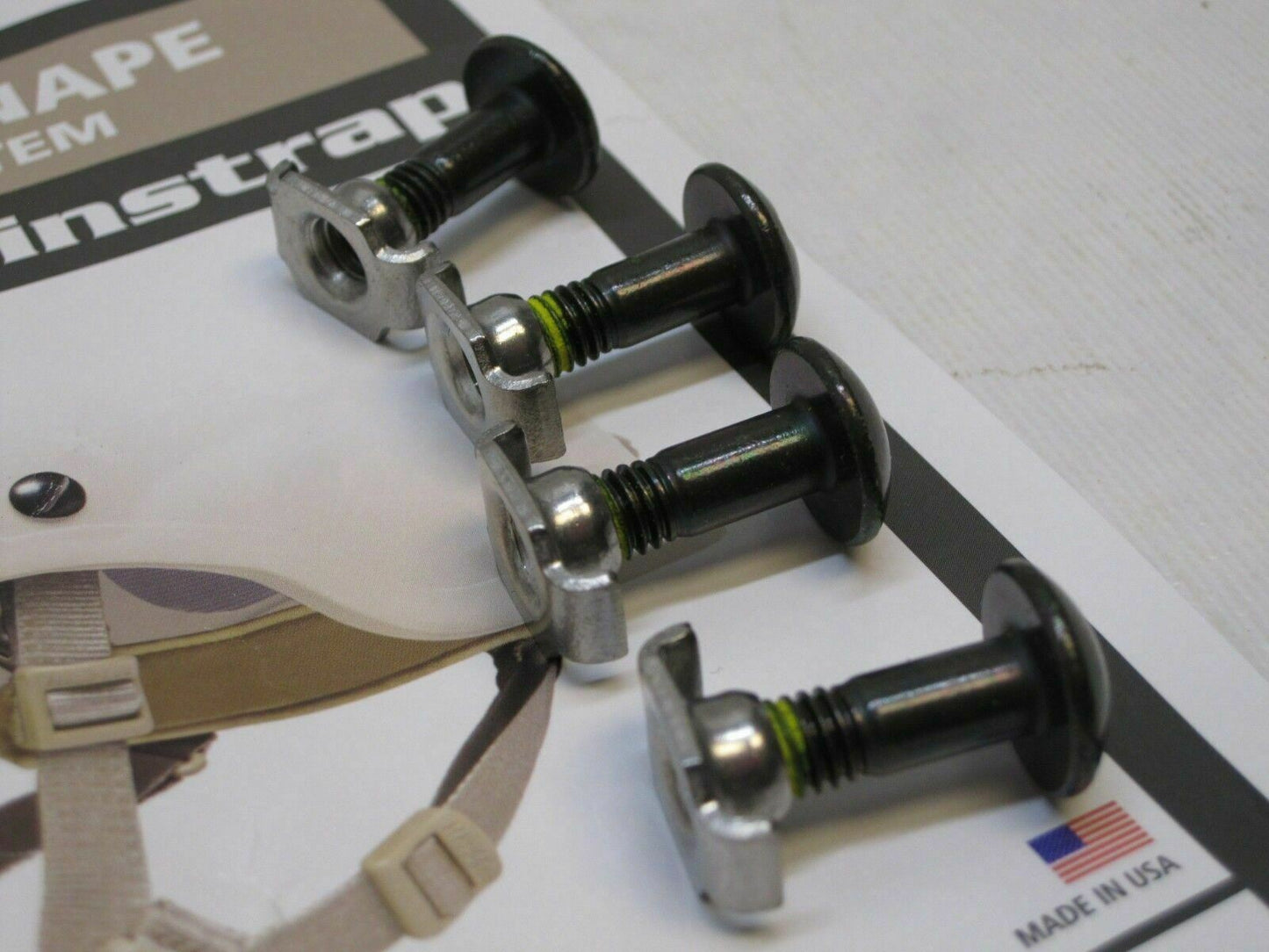 X-SMALL OPS-CORE CHINSTRAP ADVANCED COMBAT HELMET XS COYOTE CHIN STRAP w. BOLTS