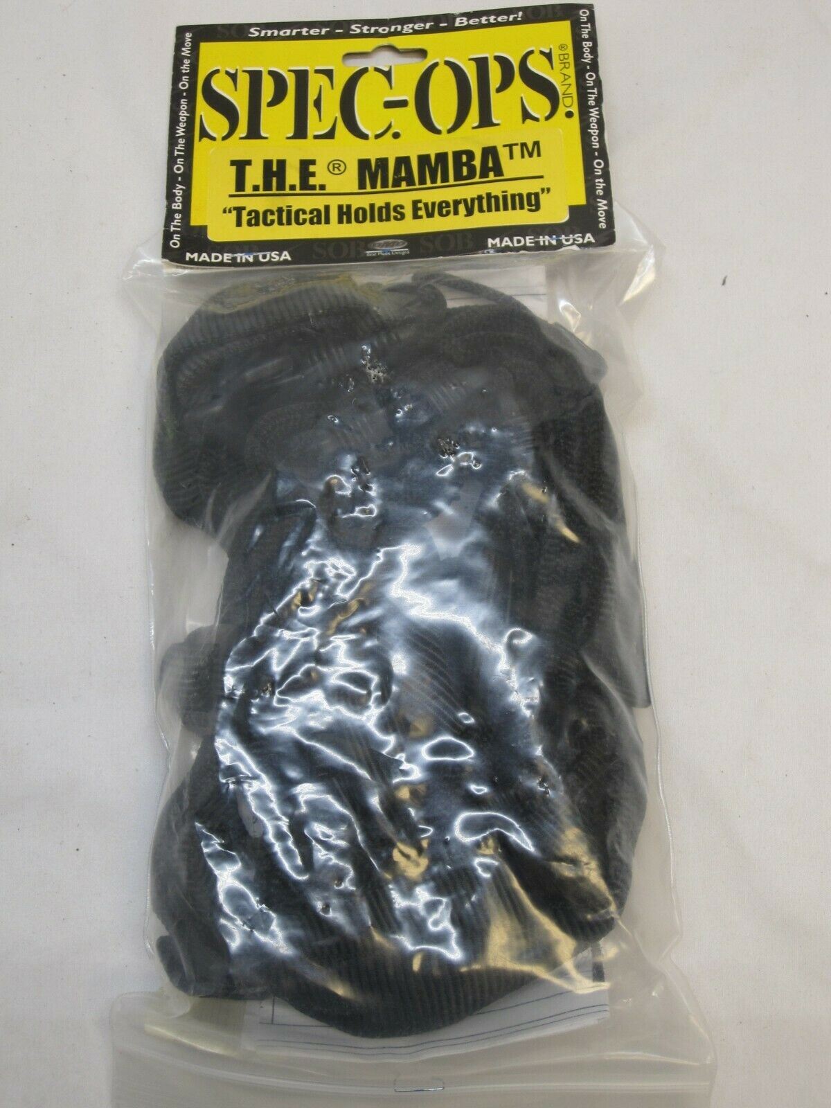 Black Spec-Ops Universal Mamba 3-Point Combat Flighting Sling by Centex Military Gear, showing adjustable straps and secure buckles.