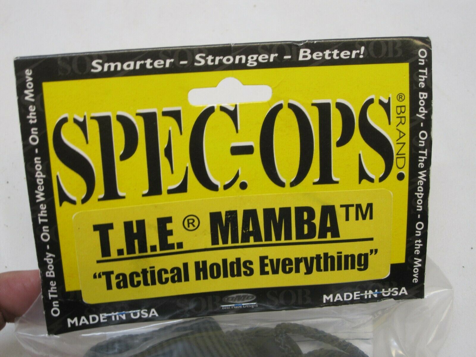 Black Spec-Ops Universal Mamba 3-Point Combat Flighting Sling by Centex Military Gear, new old stock, shown on a plain background.