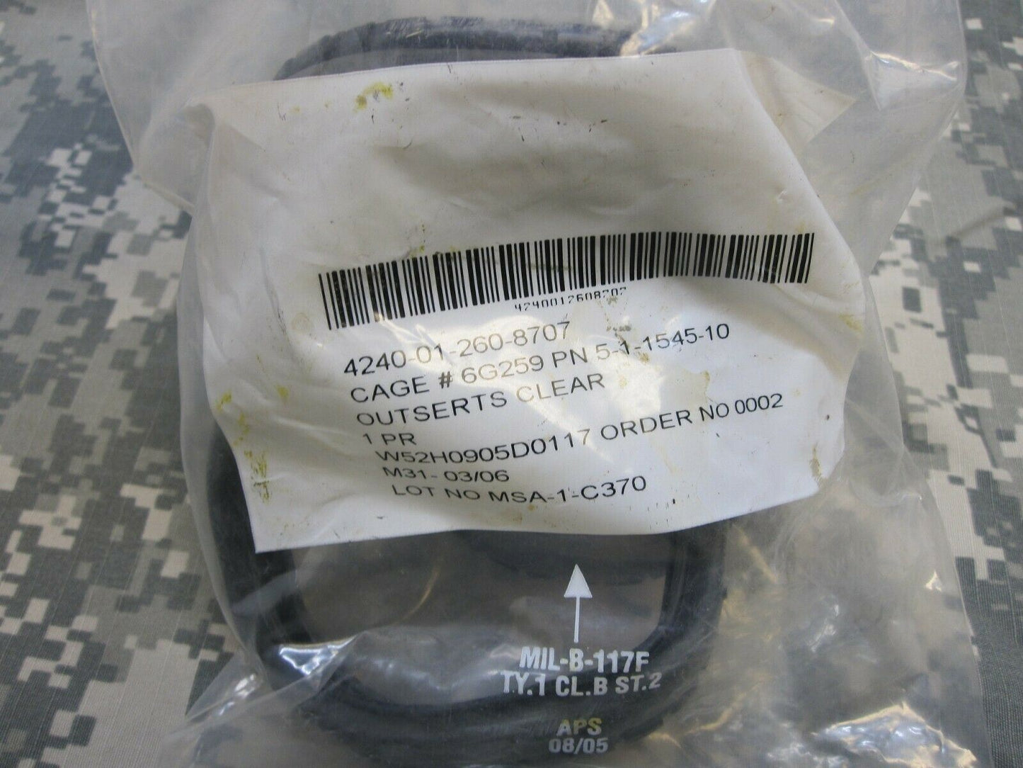 NEW SURPLUS M40 SERIES GAS MASK CLEAR LENS OUTSERT LENSES COVERS SET REPLACEMENT - Centex Military Gear