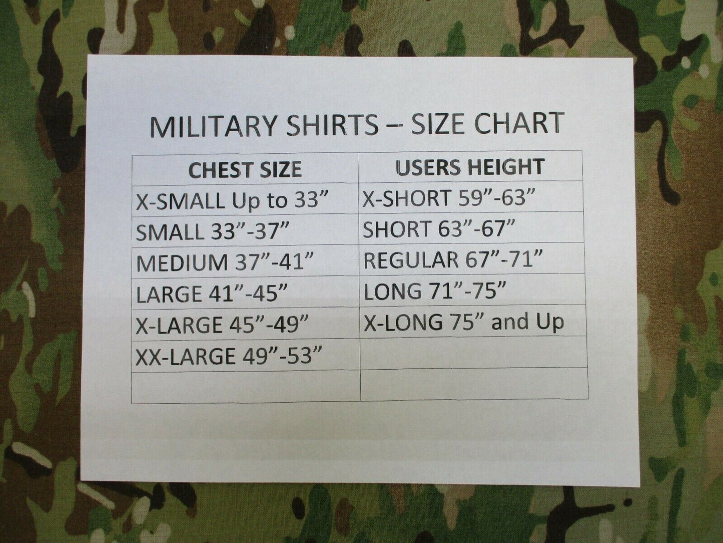 ARMY OCP USAF COMBAT UNIFORM IMPROVED HOT WEATHER COAT JUNGLE SHIRT TOP SCORPION - Centex Military Gear