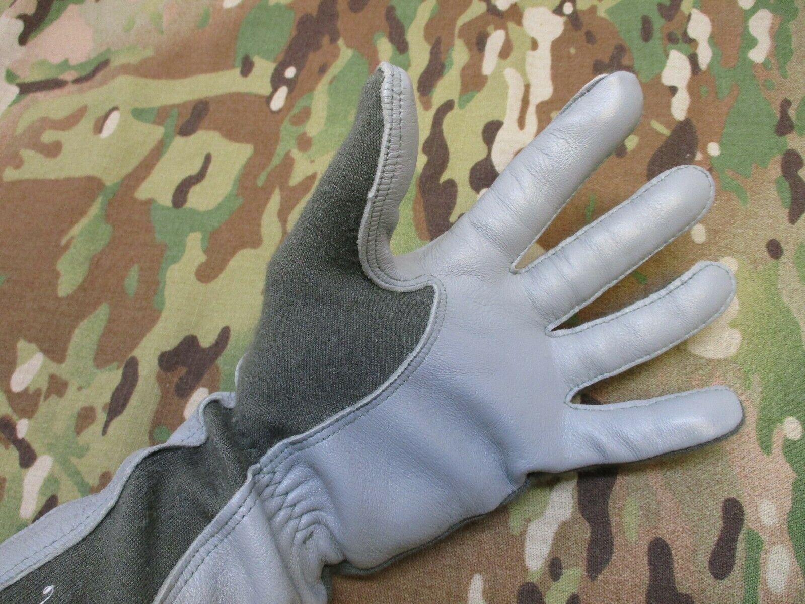 Green USGI military summer flyer's aviation tactical flight gloves, size 9, by Centex Military Gear, designed for tactical use.