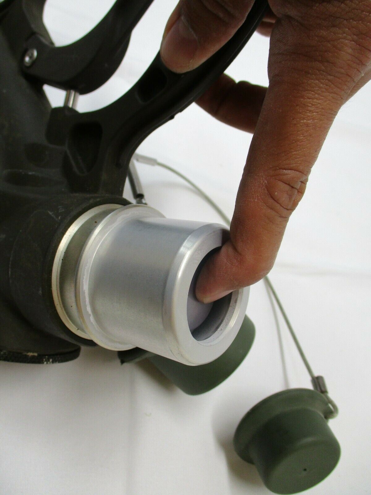 (USED) WIGGENS GRAVITY FILL ADAPTER REFUELING NOZZLE FUEL PUMP HANDLE MILITARY