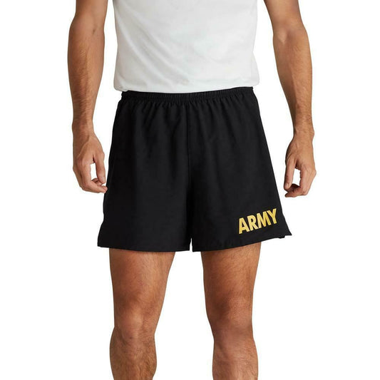 BLACK US ARMY PT SHORTS APFU TRUNKS PHYSICAL FITNESS TRAINING UNIFORM USGI SHORT - Centex Military Gear