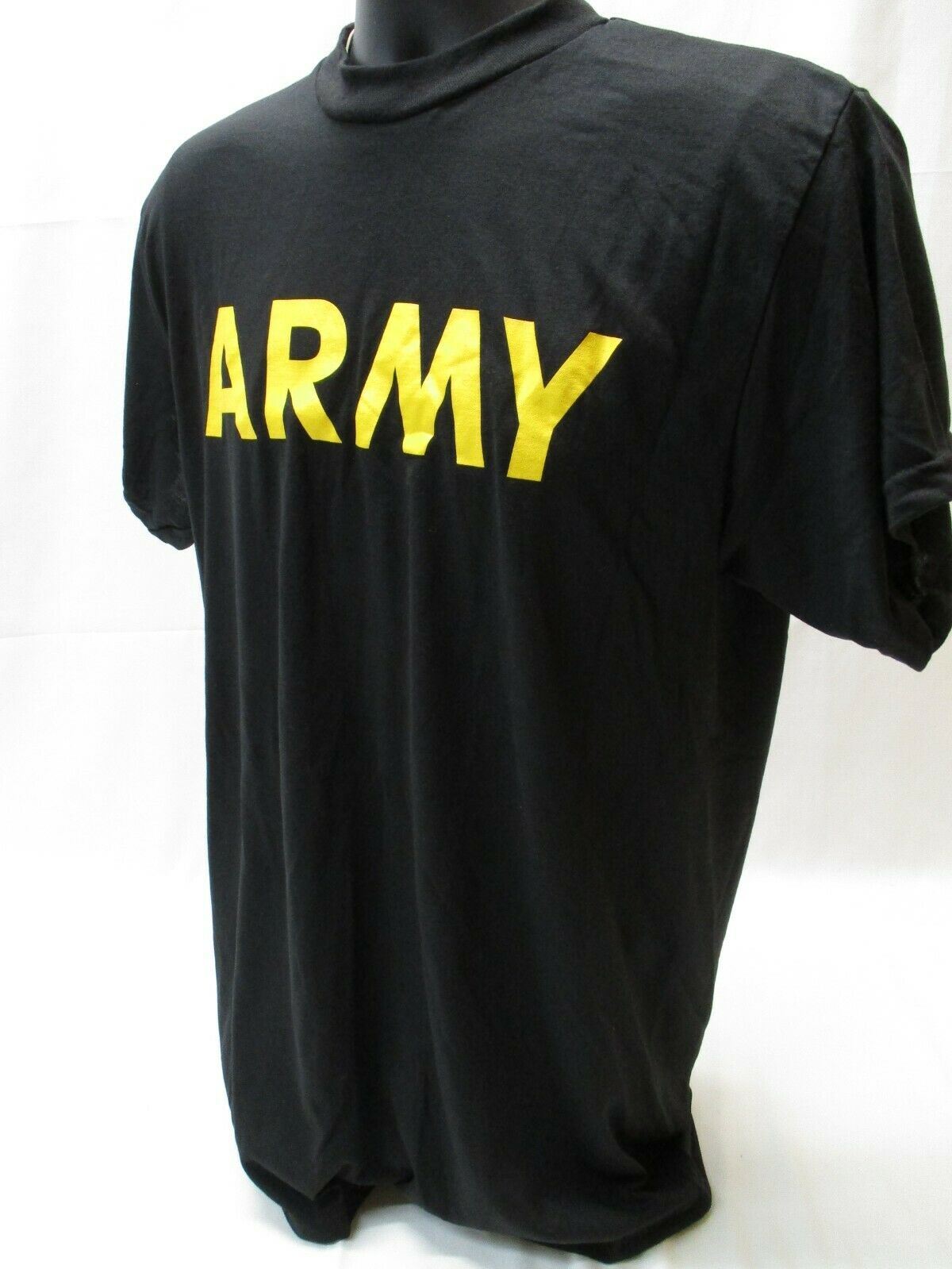 US ARMY BLACK SHORT SLEEVE PT SHIRT APFU TSHIRT ATHLETE PHYSICAL FITNESS UNIFORM - Centex Military Gear