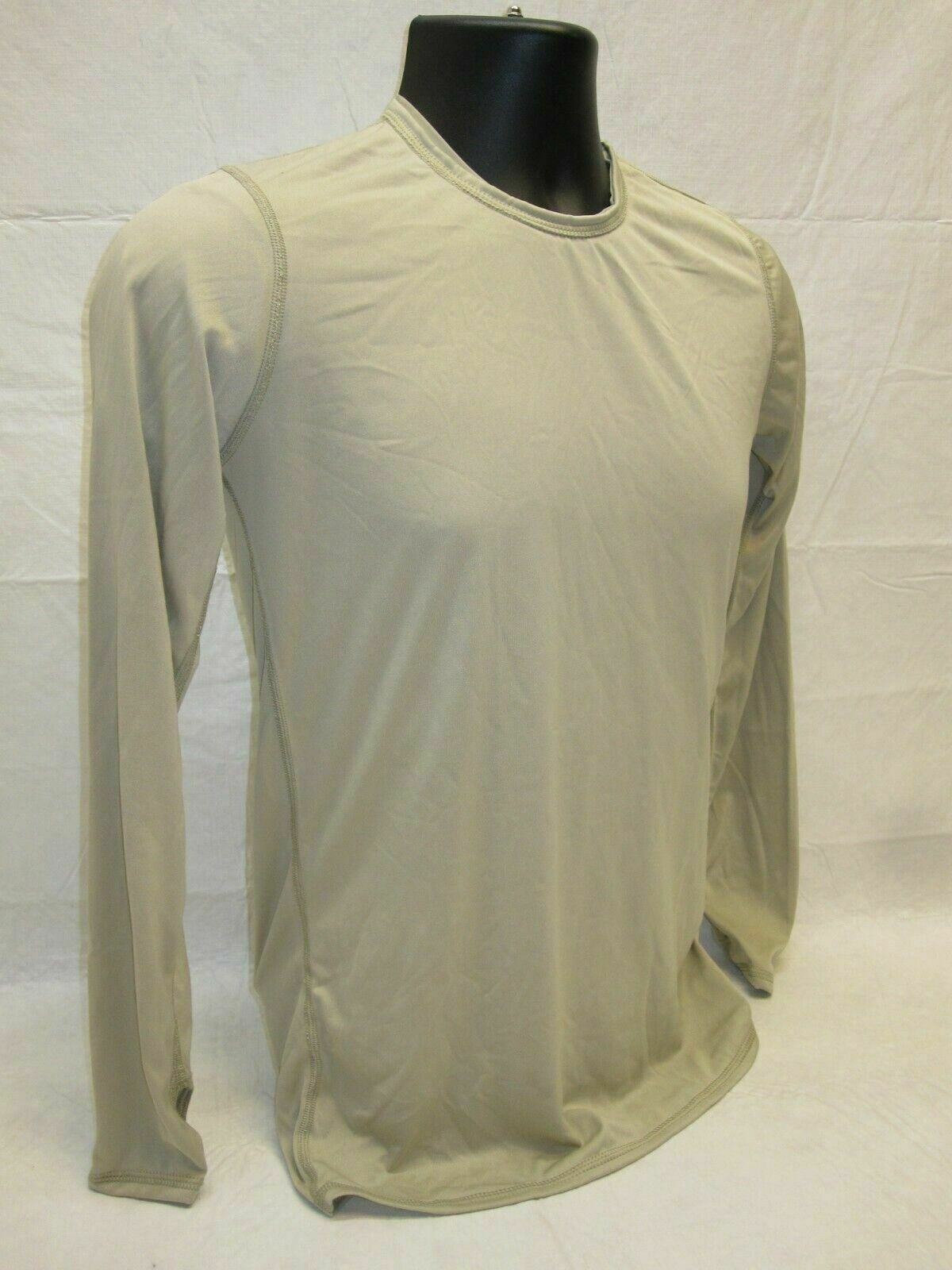 NEW MILITARY SILK WEIGHT BASE LAYER SHIRT LEVEL 1 TOP SAND/TAN MOISTURE WICKING - Centex Military Gear