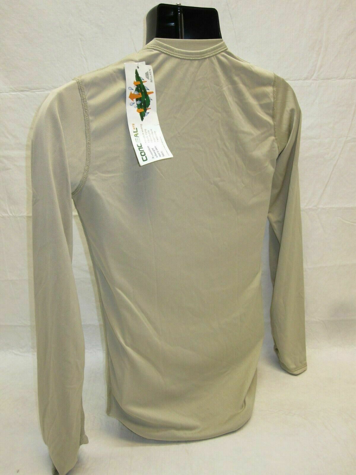 NEW MILITARY SILK WEIGHT BASE LAYER SHIRT LEVEL 1 TOP SAND/TAN MOISTURE WICKING - Centex Military Gear