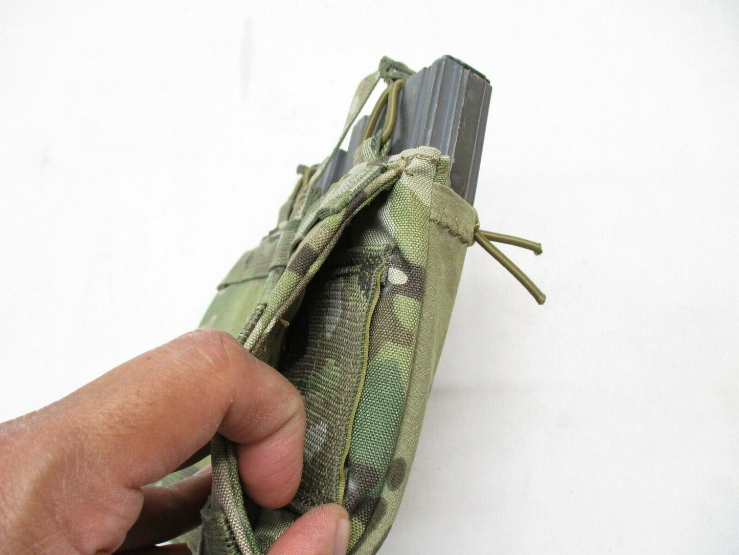 Centex Military Gear Eagle Industries double mag pouch on Aero money belt with Multicam OCP bungee for 5.56 magazines.