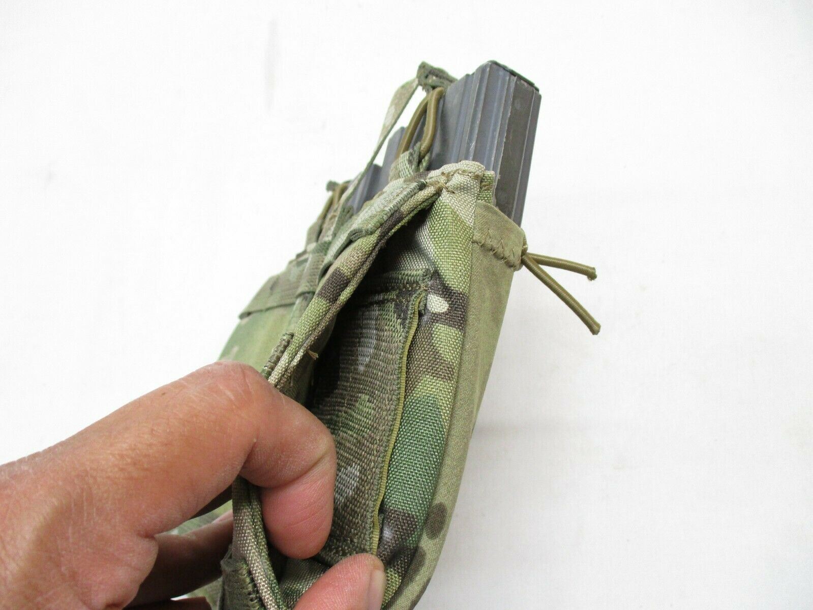 Centex Military Gear Eagle Industries double mag pouch on Aero money belt with Multicam OCP bungee for 5.56 magazines.