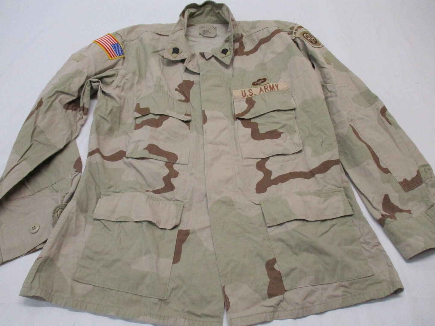 USGI military desert combat uniform top by Centex Military Gear, DCU shirt in 3-color camouflage with long sleeves.