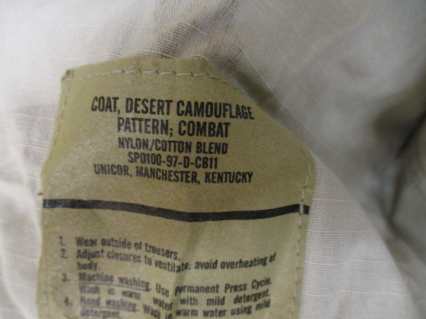 USGI military desert combat uniform top in 3-color camo, issued DCU shirt by Centex Military Gear.