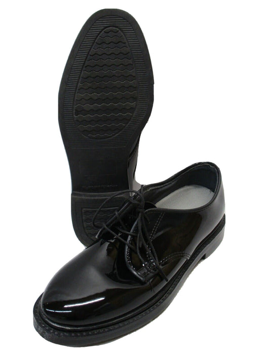 WOMENS US ARMY MILITARY DRESS SHOES OXFORD HIGH GLOSS BLACK SERVICE UNIFORM ASUs - Centex Military Gear