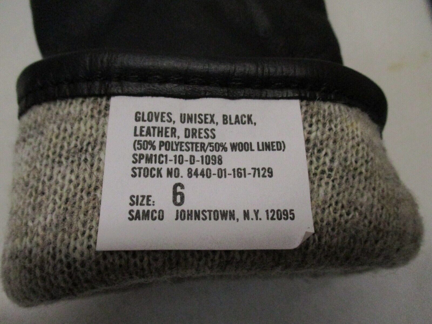 USGI BLACK MILITARY DRESS UNIFORM LEATHER GLOVES 50% WOOL LINING SERVICE UNIFORM - Centex Military Gear