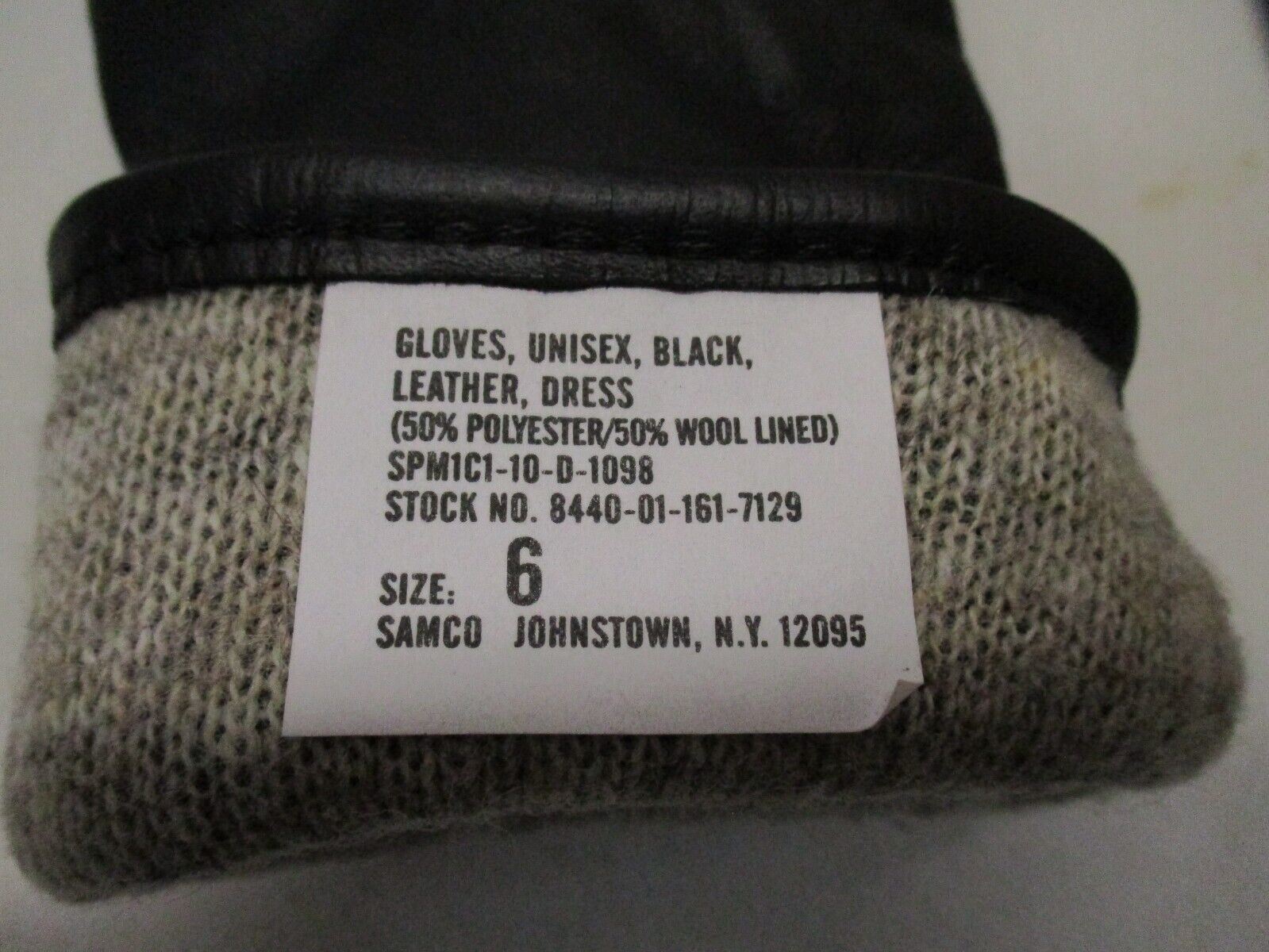 USGI BLACK MILITARY DRESS UNIFORM LEATHER GLOVES 50% WOOL LINING SERVICE UNIFORM - Centex Military Gear