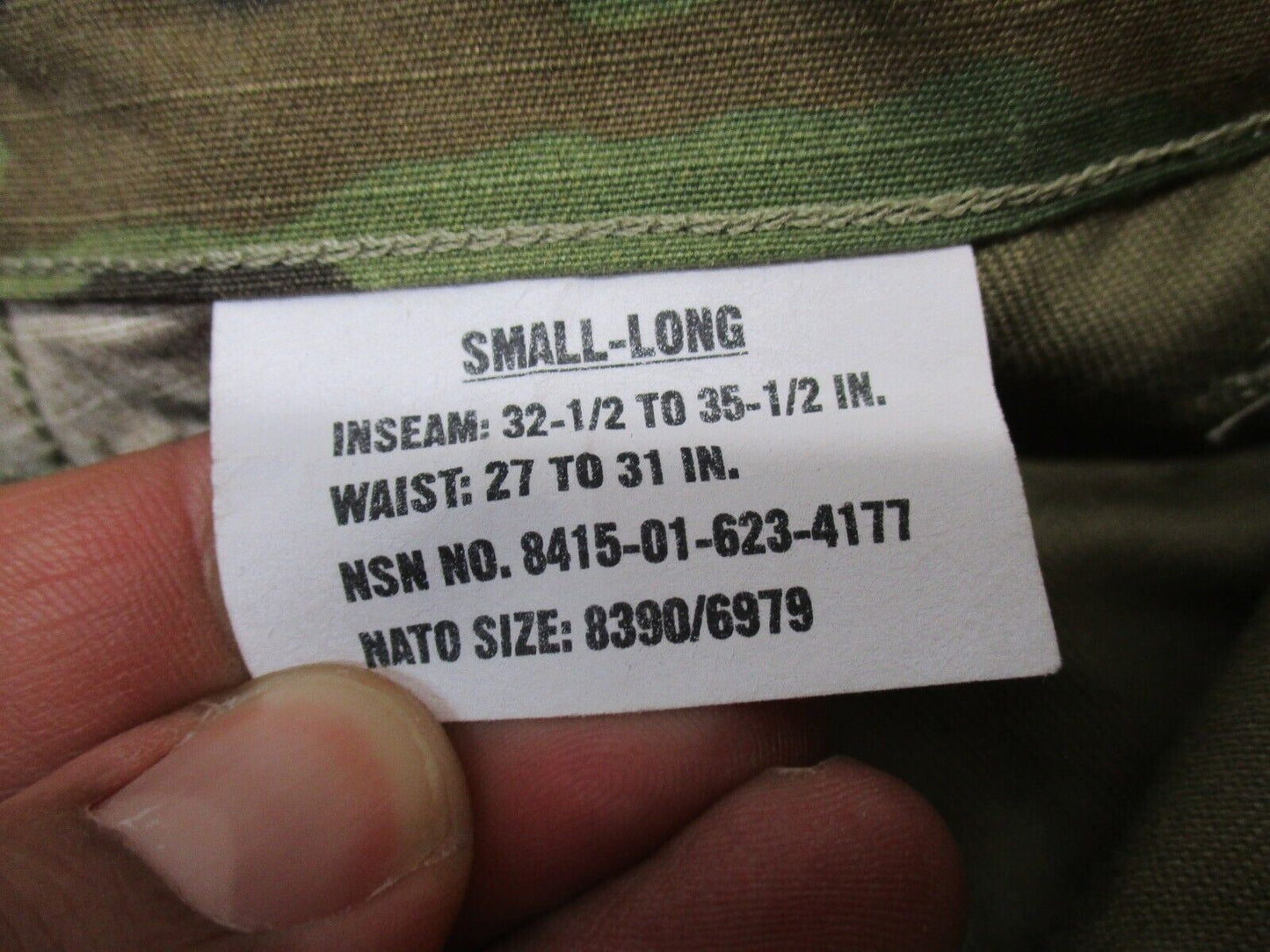 NEW Scorpion W2 Small Long Pants Cotton/Nylon OCP Army Multicam 8415-01-623-4177