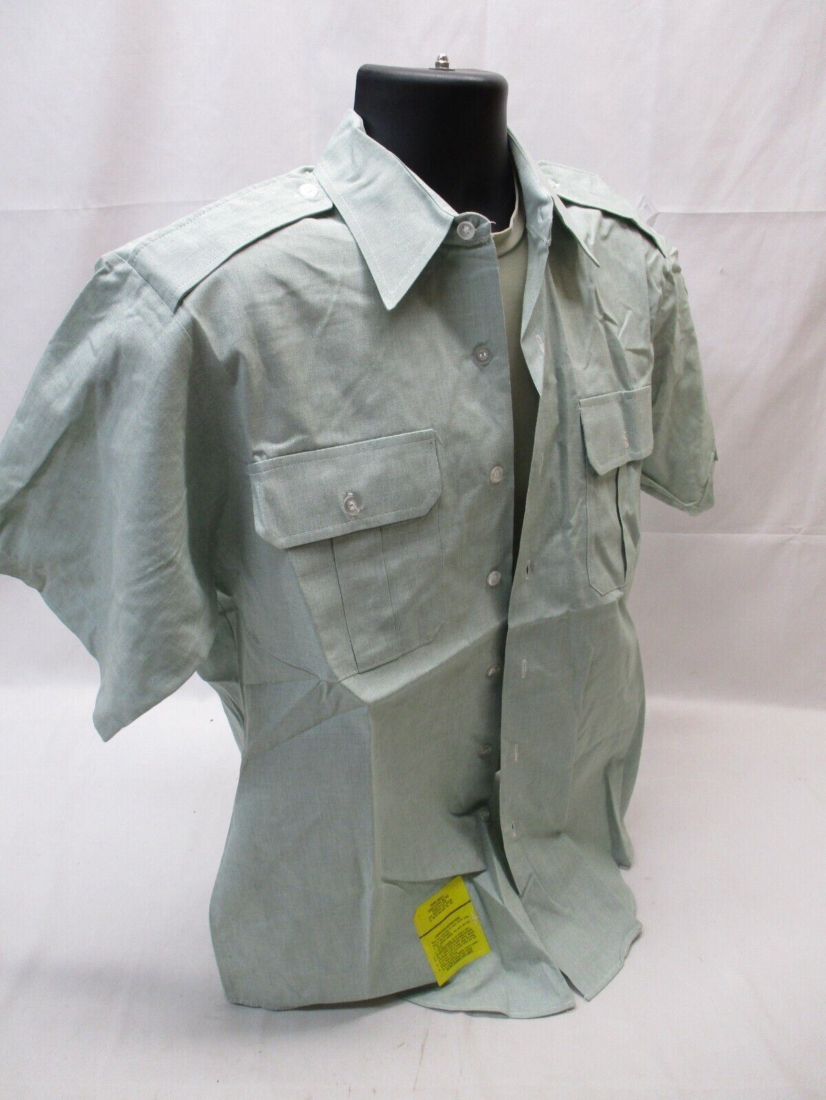 US ARMY ISSUE CLASS A DRESS UNIFORM SHORT SLEEVE UNDERSHIRT GREEN 415 BUTTON-UP - Centex Military Gear