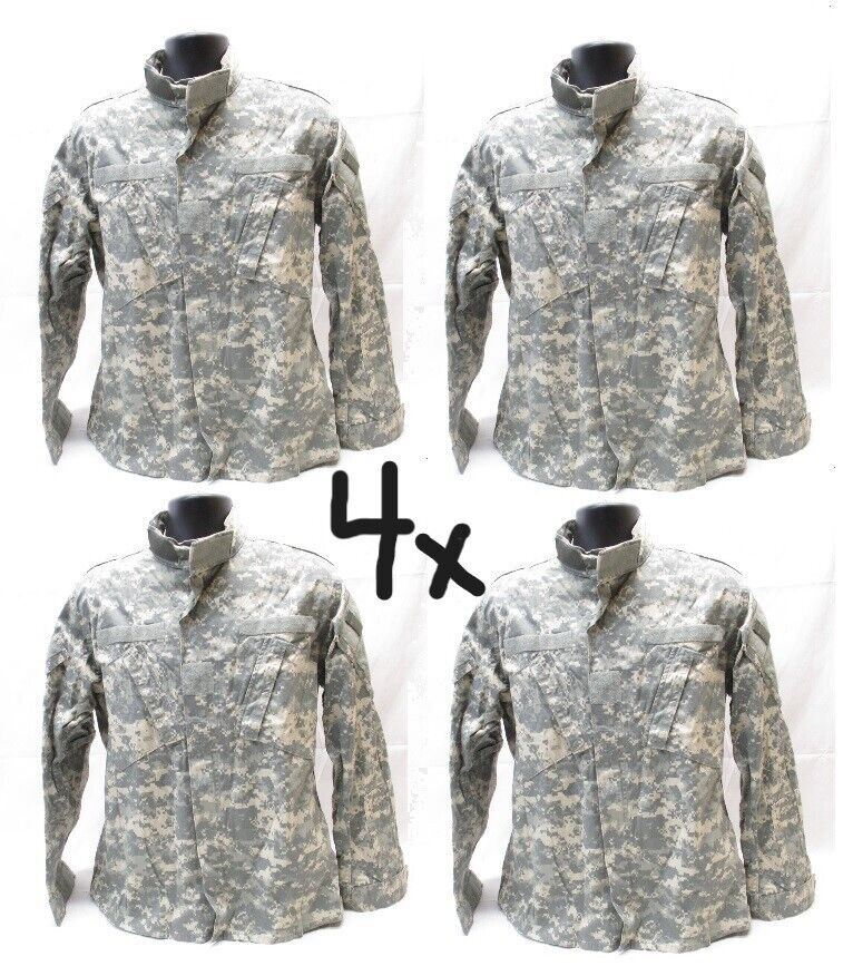 LOT OF (4) ARMY COMBAT UNIFORM SHIRTS ACU DIGITAL COATS UCP TOPS 4 PACK DIGICAM - Centex Military Gear