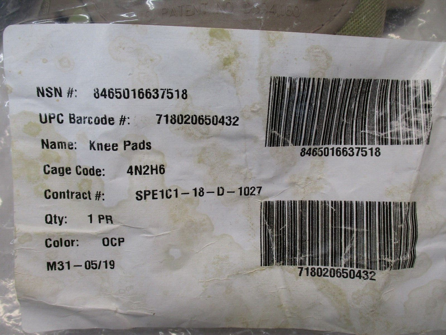 US ARMY ISSUE KNEE AND ELBOW PADS SET MULTICAM OCP SCORPION CAMOUFLAGE - Centex Military Gear