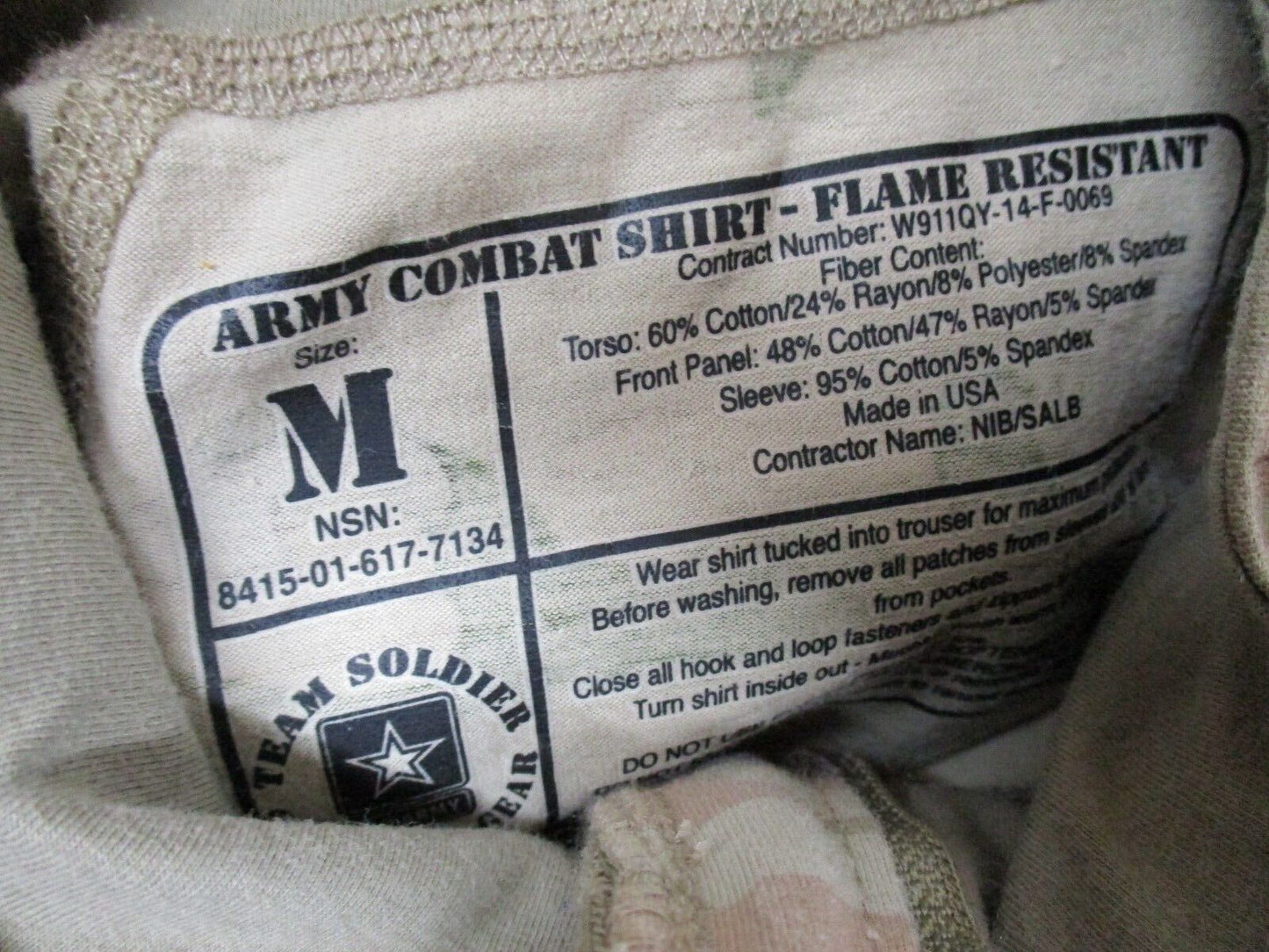 US ARMY OCP MULTICAM COMBAT SHIRT TYPE II ADVANCED 1/4 ZIP TOP FLAME RESISTANT - Centex Military Gear