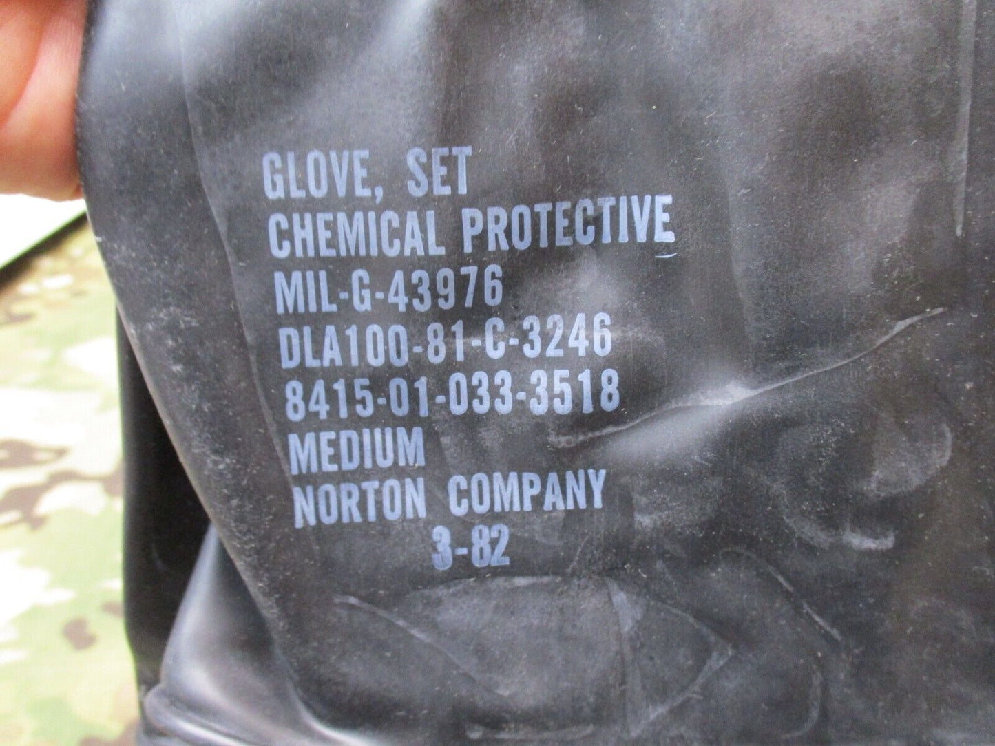 NOS MILITARY SURPLUS RUBBER CHEMICAL GLOVES ARMY MOPP SUIT JSLIST GLOVE NBC - Centex Military Gear