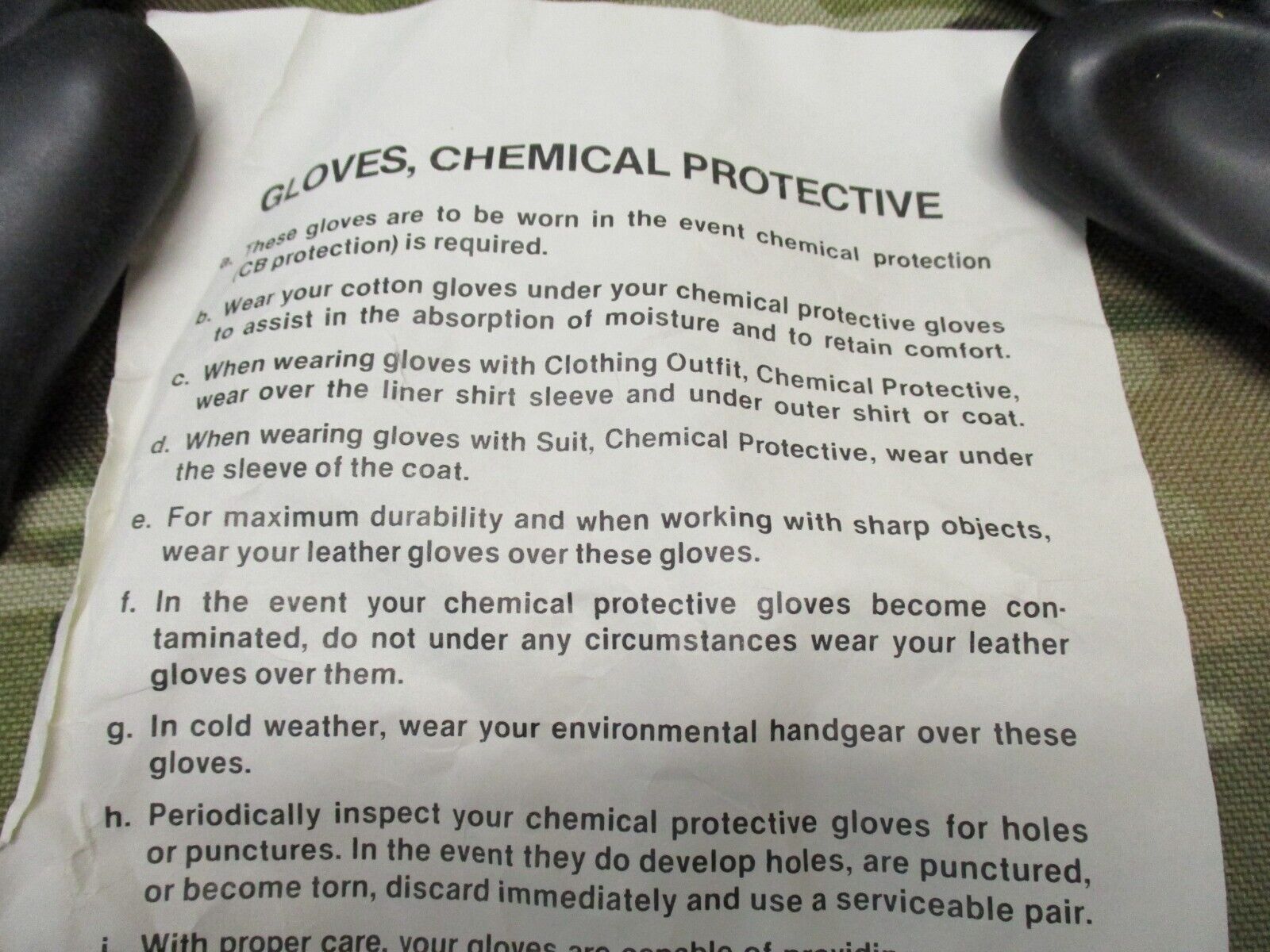 NOS MILITARY SURPLUS RUBBER CHEMICAL GLOVES ARMY MOPP SUIT JSLIST GLOVE NBC - Centex Military Gear