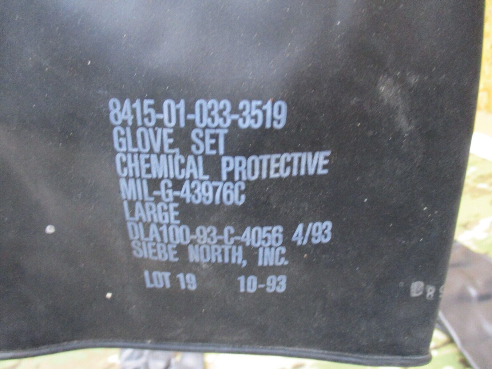 NOS MILITARY SURPLUS RUBBER CHEMICAL GLOVES ARMY MOPP SUIT JSLIST GLOVE NBC - Centex Military Gear