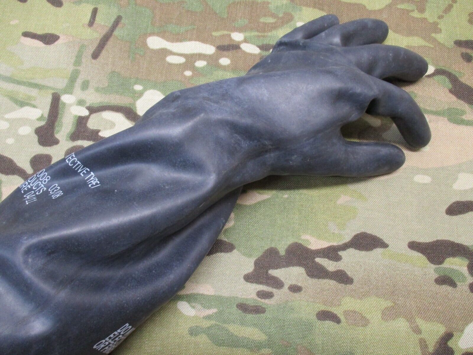 NOS MILITARY SURPLUS RUBBER CHEMICAL GLOVES ARMY MOPP SUIT JSLIST GLOVE NBC - Centex Military Gear