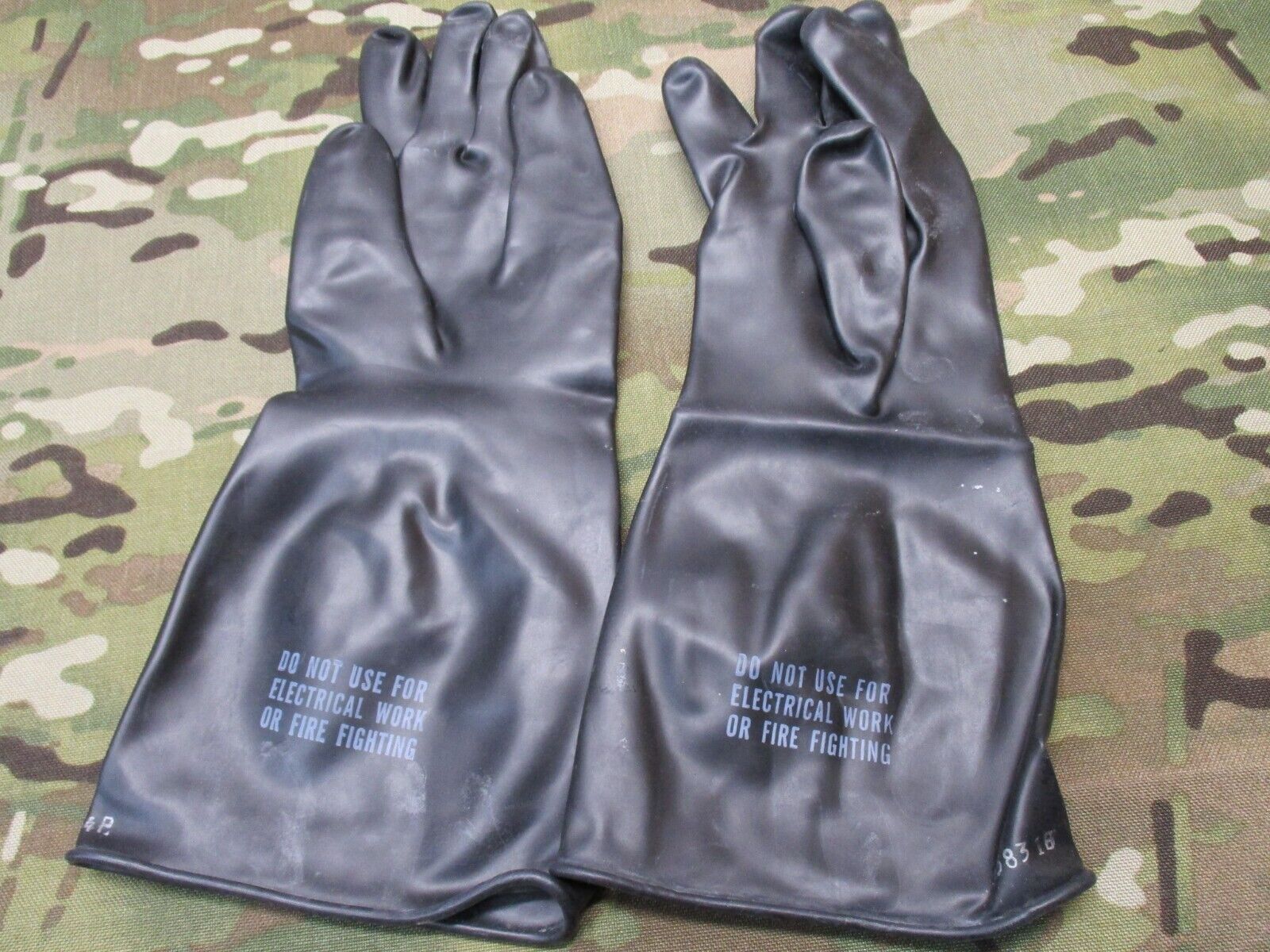 NOS MILITARY SURPLUS RUBBER CHEMICAL GLOVES ARMY MOPP SUIT JSLIST GLOVE NBC - Centex Military Gear