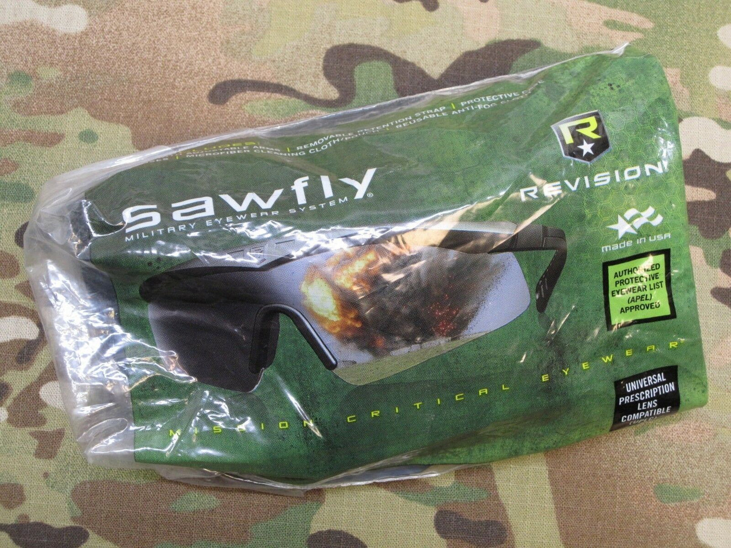 NEW MILITARY EYE PRO REVISION SAWFLY US ARMY SHATTER PROOF SUNGLASSES sz. LARGE