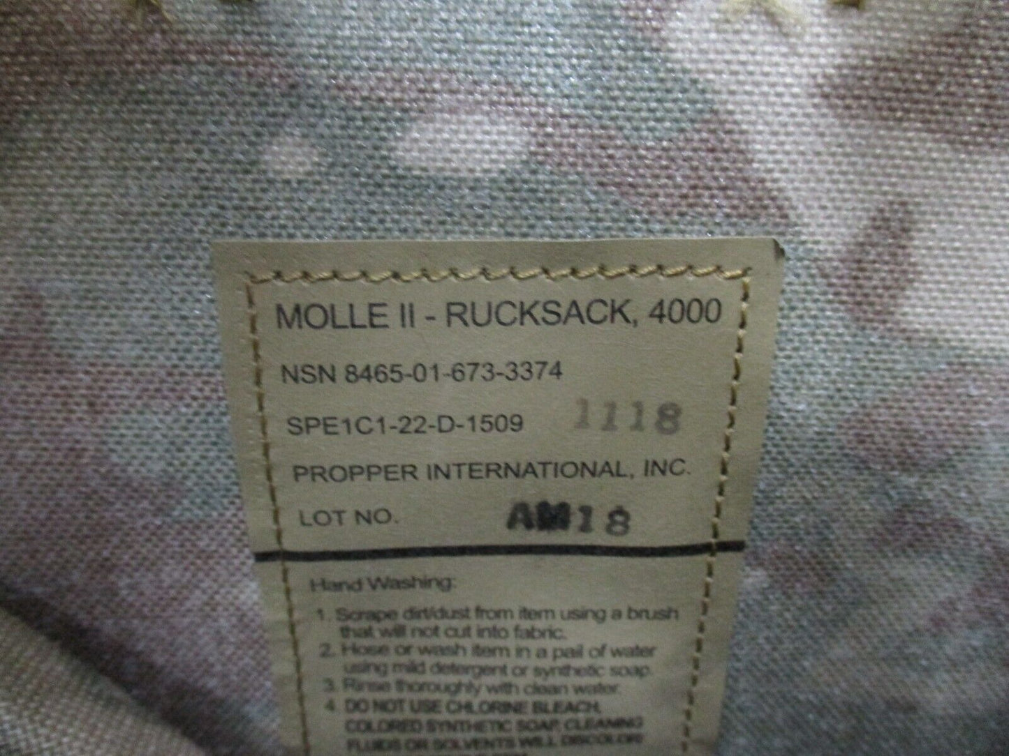 USGI ARMY OCP LARGE MOLLE II RUCKSACK 4000 MULTICAM FIELD PACK w FRAME & BELT