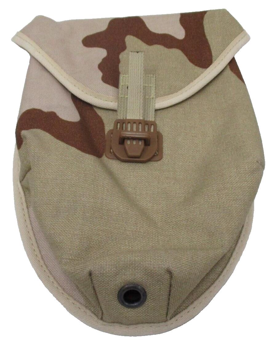 DUTCH MILITARY NATO NETHERLANDS DESERT TRI-FOLD SHOVEL BAG E-TOOL POUCH ALICE