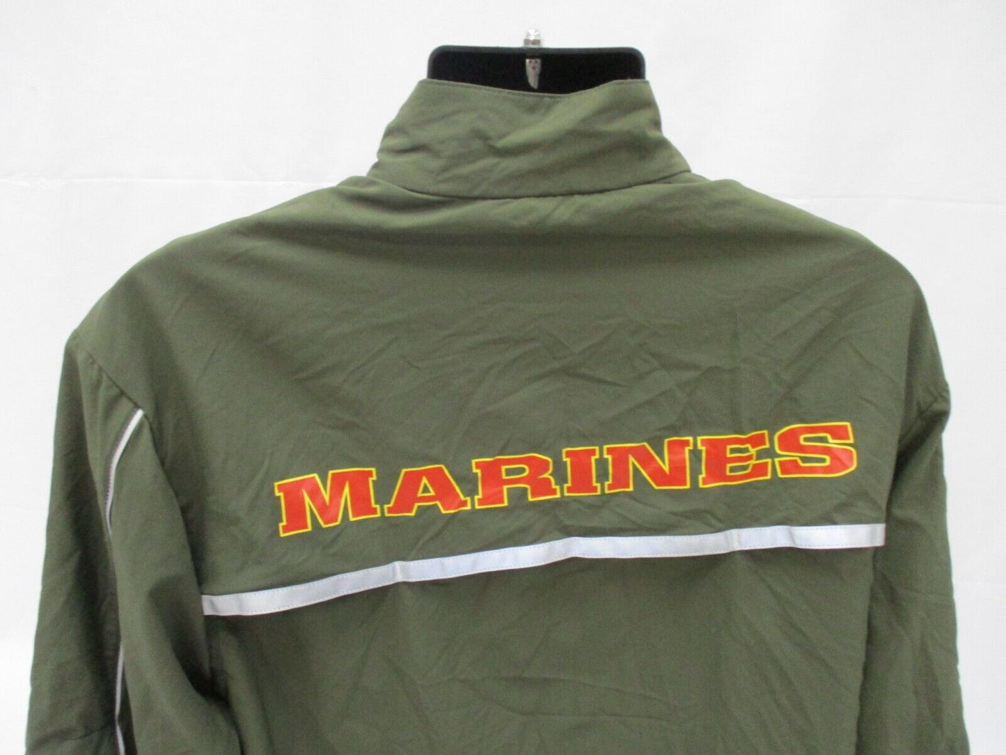 VGC USMC OD GREEN PT JACKET MARINES COAT WINDBREAKER TOP MEDIUM/LONG REFLECTIVE