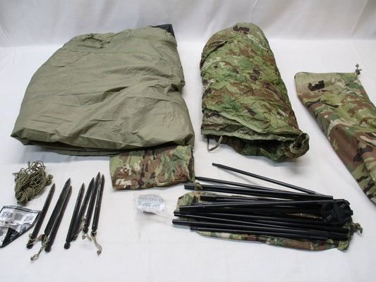 US ARMY COMBAT TENT ONE MAN SHELTER LITEFIGHTER OCP MULTICAM SCORPION (USED)